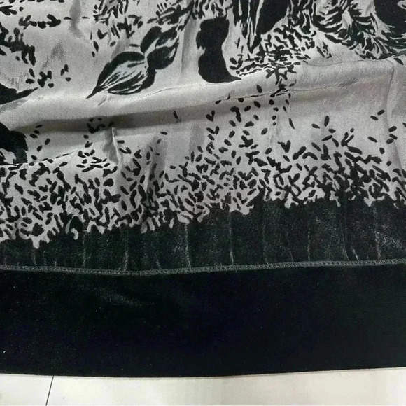 MSK Women's Holiday Party Silver Black Floral Velour A-Line Skirt Size Medium - Picture 13 of 15